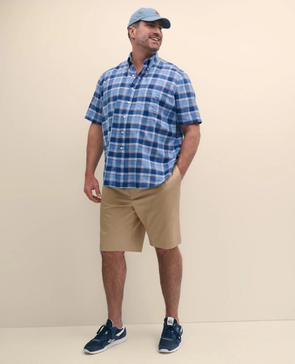 Big & Tall Cotton Madras Sport Shirt, image 1