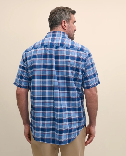Big & Tall Cotton Madras Sport Shirt, image 4