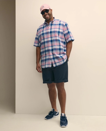 Big & Tall Cotton Madras Sport Shirt, image 3