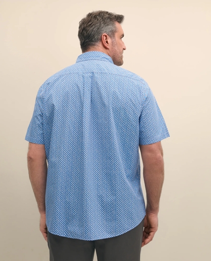 Big & Tall Friday Shirt, Short-Sleeve Poplin Flower Print, image 4