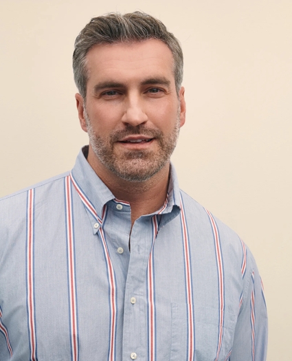 Big & Tall Friday Shirt, Poplin Ribbon Stripe, image 3