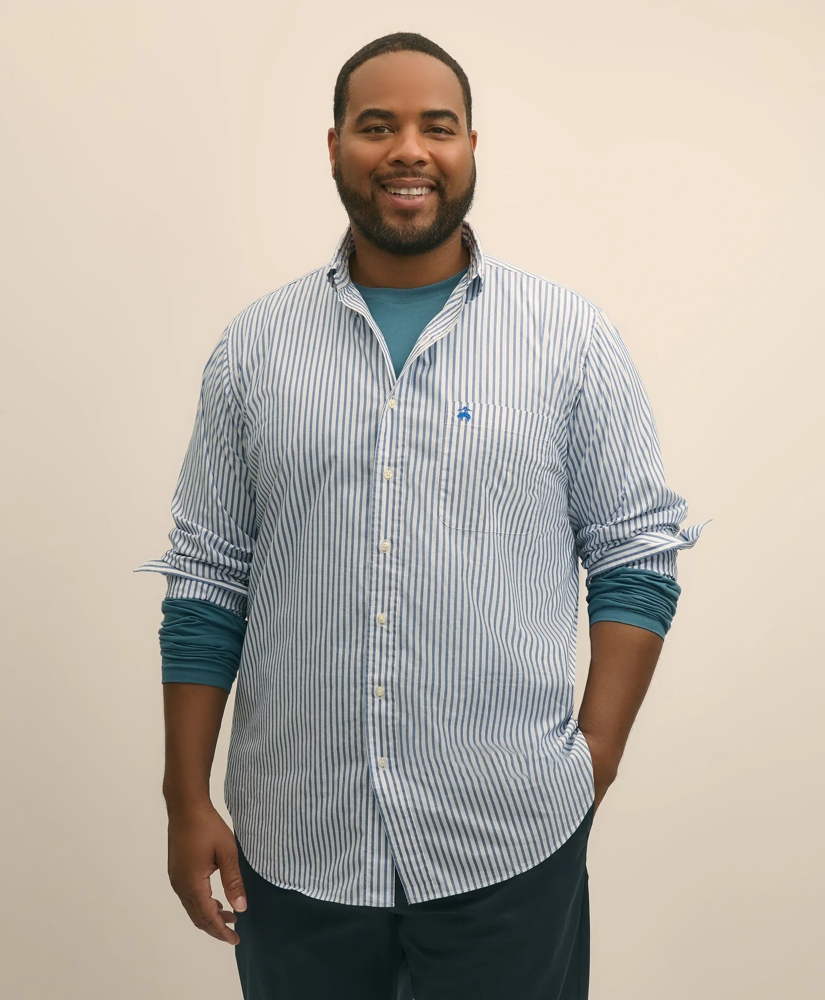 Big & Tall Friday Shirt, Poplin Bengal Stripe