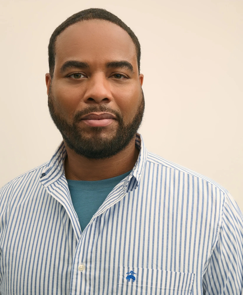 Big & Tall Friday Shirt, Poplin Bengal Stripe, image 2
