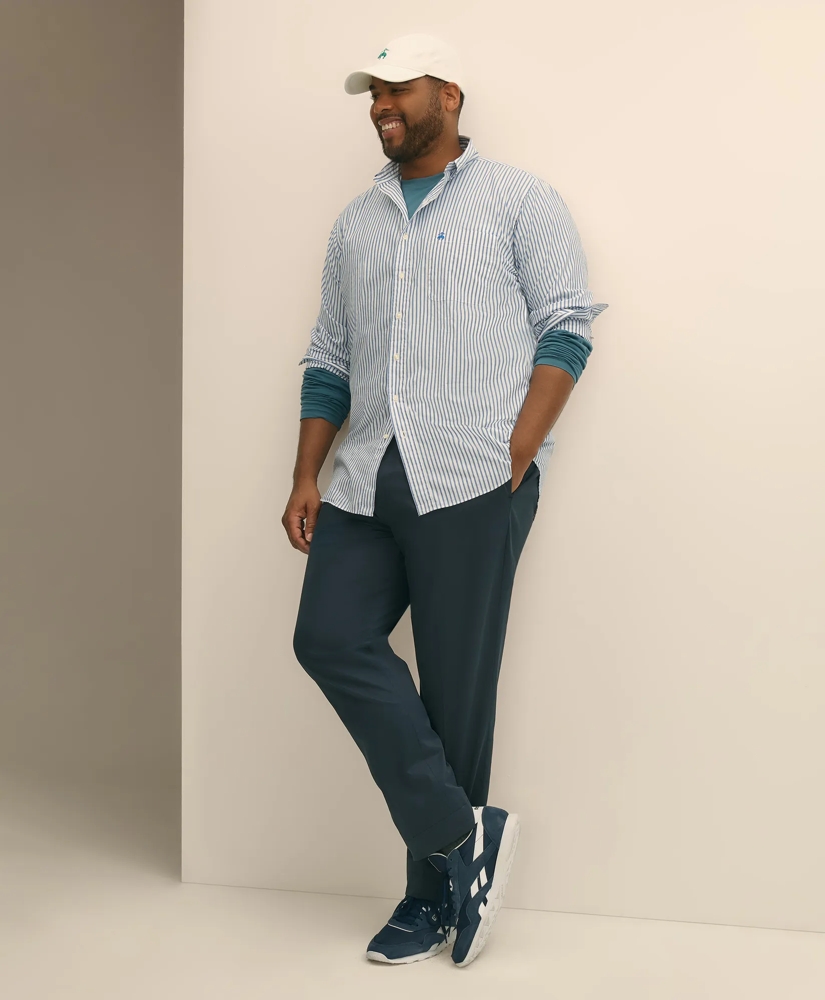 Big & Tall Friday Shirt, Poplin Bengal Stripe, image 3