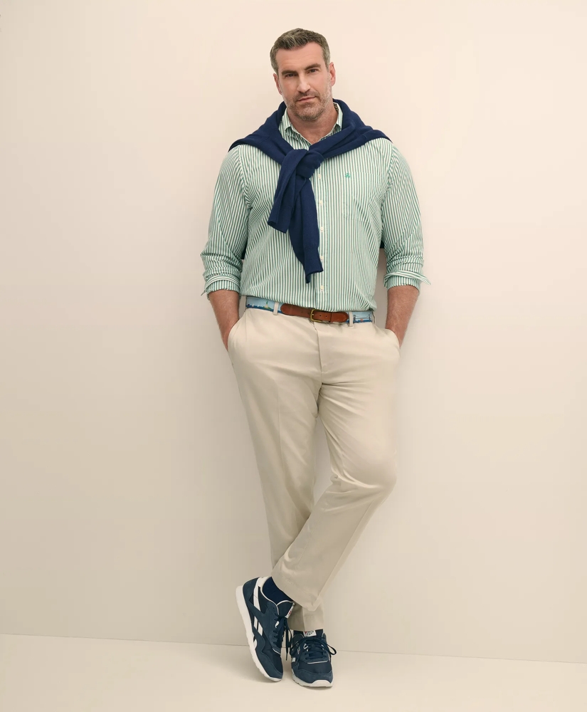 Big & Tall Friday Shirt, Poplin Bengal Stripe, image 2