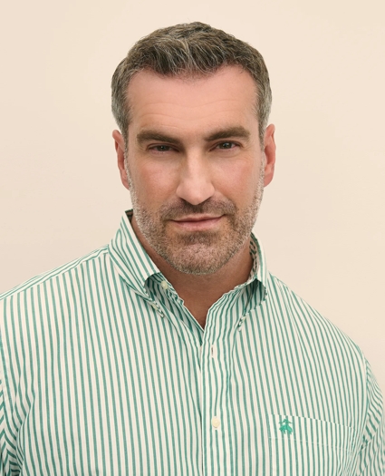 Big & Tall Friday Shirt, Poplin Bengal Stripe, image 3