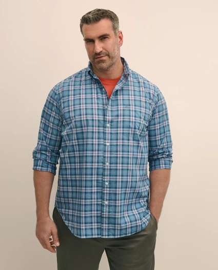 Big & Tall Friday Shirt, Poplin Tartan, image 1