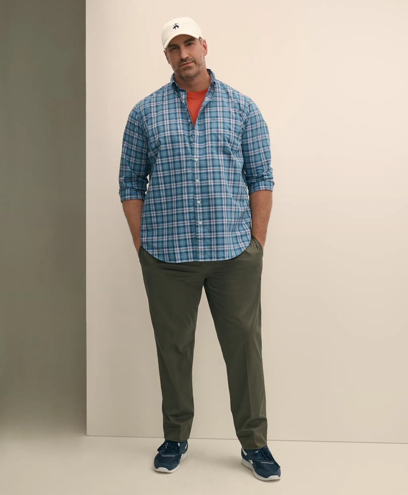 Big & Tall Friday Shirt, Poplin Tartan, image 2