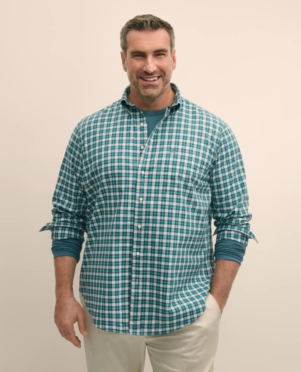 Big & Tall Friday Shirt, Poplin Plaid, image 1