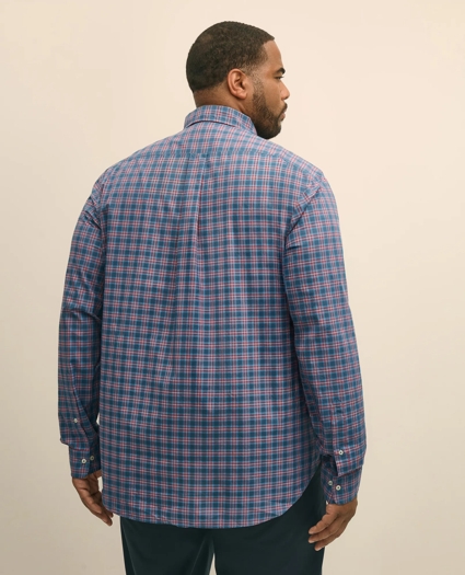 Big & Tall Friday Shirt, Poplin Plaid, image 4