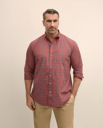 Big & Tall Friday Shirt, Poplin Tartan, image 1