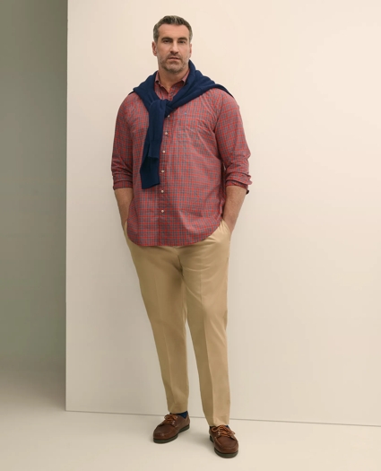 Big & Tall Friday Shirt, Poplin Tartan, image 2
