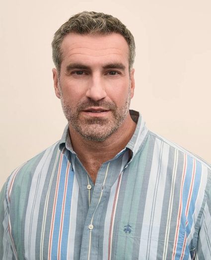 Big & Tall Friday Shirt, Poplin Awning Stripe, image 3