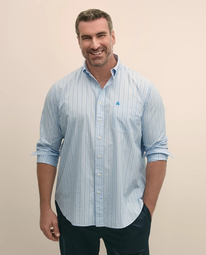 Big & Tall Friday Shirt, Poplin Stripes, image 1