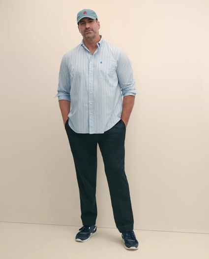 Big & Tall Friday Shirt, Poplin Stripes, image 2