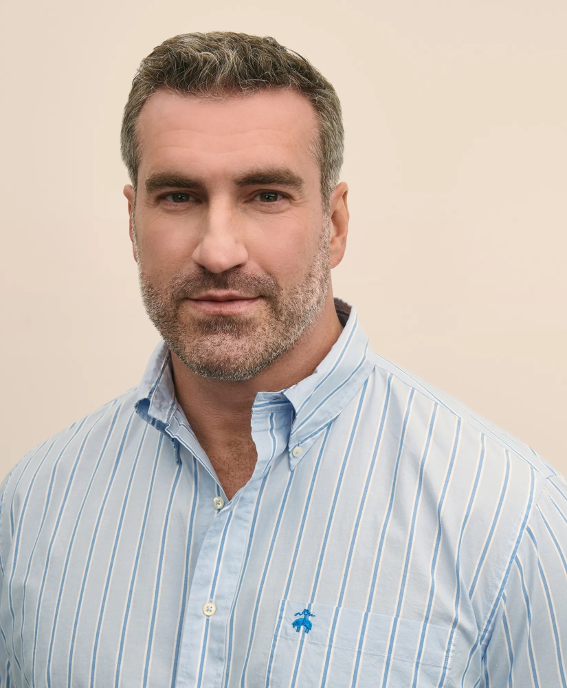 Big & Tall Friday Shirt, Poplin Stripes, image 3