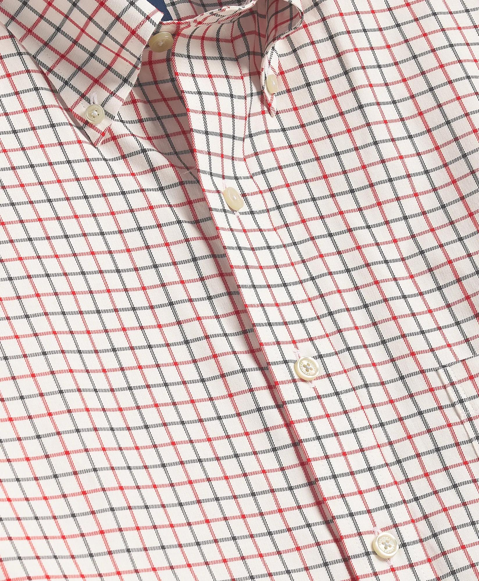 Big & Tall Stretch Supima® Cotton Non-Iron Twill Polo Button Down, Tattersall Sport Shirt, image 2