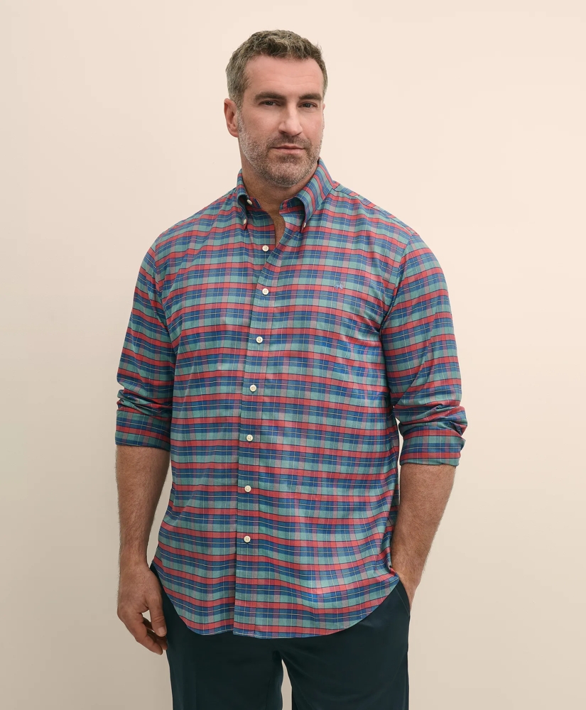 Big & Tall Stretch Cotton Non-Iron Oxford Polo Button Down Collar