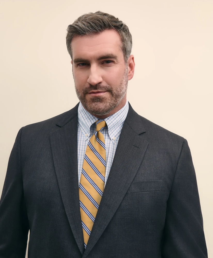 Big & Tall Stretch Wool Two-Button 1818 Suit, image 3