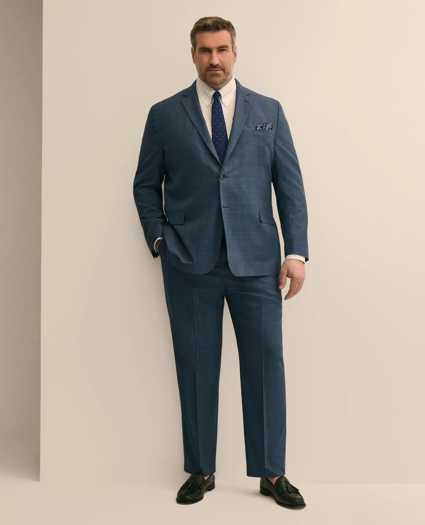 Brooks Brothers Explorer Collection Big & Tall Wool Overcheck Suit Pants, image 1