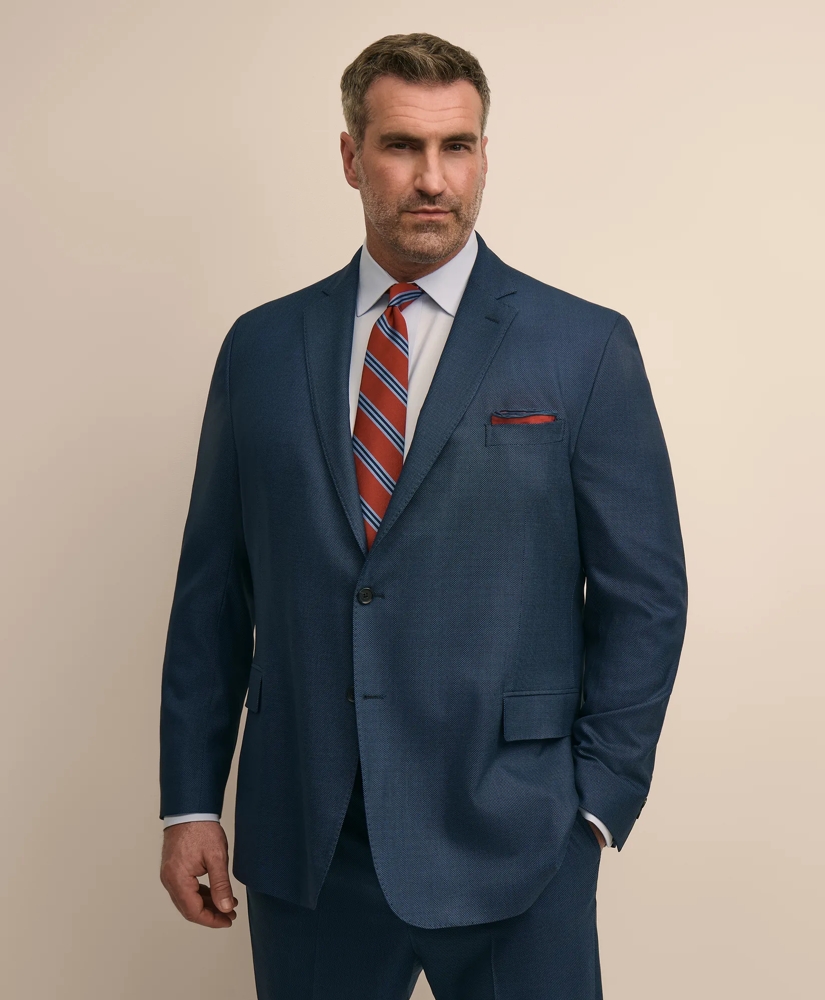 Brooks Brothers Explorer Collection Big & Tall Stretch Wool Blend Birdseye Suit Jacket, image 1