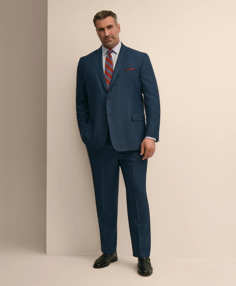 Brooks Brothers Explorer Collection Big & Tall Stretch Wool Blend Birdseye Suit Pants, image 1