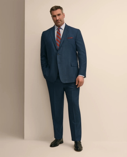 Brooks Brothers Explorer Collection Big & Tall Stretch Wool Blend Birdseye Suit Pants, image 1