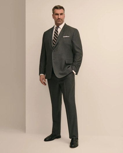Brooks Brothers Explorer Collection Big & Tall Stretch Wool Blend Birdseye Suit Pants, image 1