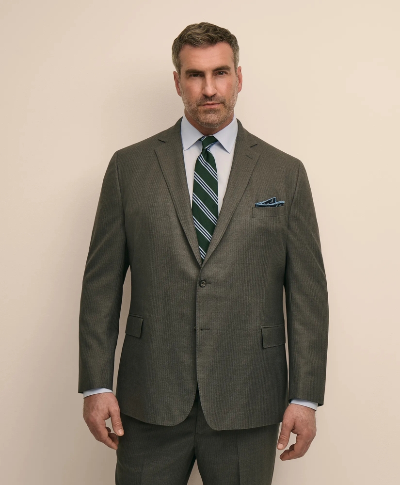 Brooks Brothers Explorer Collection Big & Tall Stretch Wool Blend Pinstripe Suit Jacket, image 1