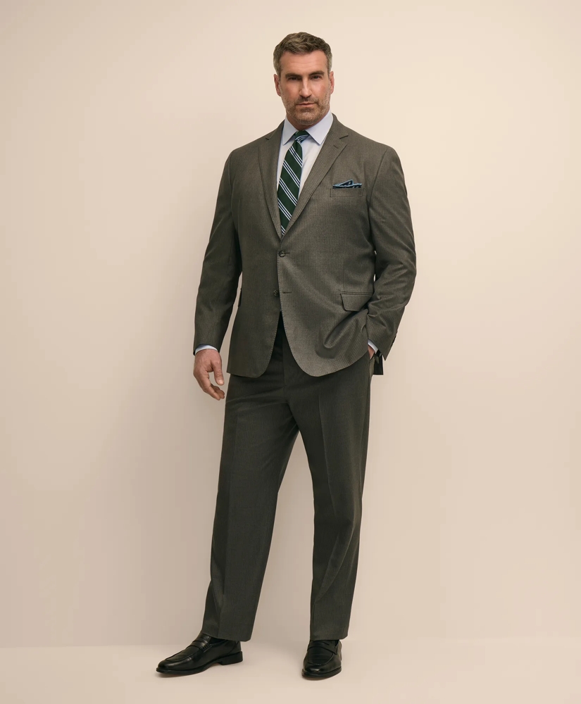 Brooks Brothers Explorer Collection Big & Tall Stretch Wool Blend Pinstripe Suit Jacket, image 2