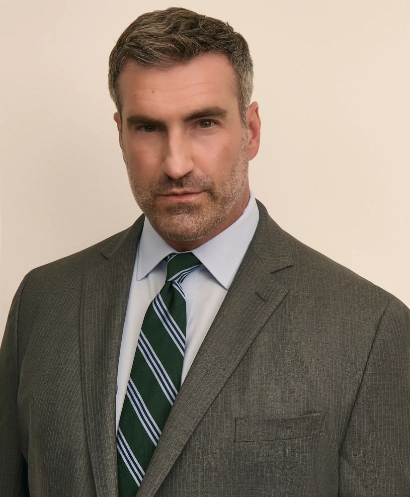 Brooks Brothers Explorer Collection Big & Tall Stretch Wool Blend Pinstripe Suit Jacket, image 5