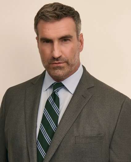 Brooks Brothers Explorer Collection Big & Tall Stretch Wool Blend Pinstripe Suit Jacket, image 5