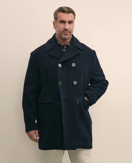Big & Tall Classic Wool Pea Coat, image 2