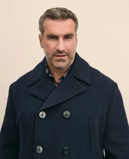 Big & Tall Classic Wool Pea Coat, image 3
