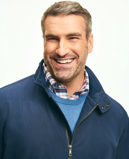 Big & Tall Harrington Jacket in Cotton Blend, image 4