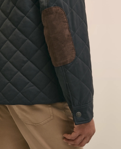 Big & Tall Cotton Blend Quilted Shirt Jacket, image 6