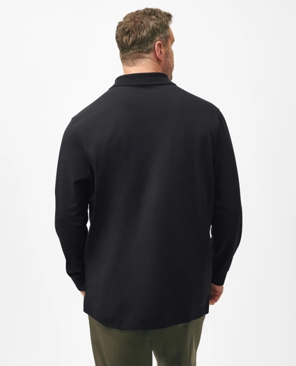 Golden Fleece® Big & Tall Stretch Supima® Long-Sleeve Polo Shirt, image 3