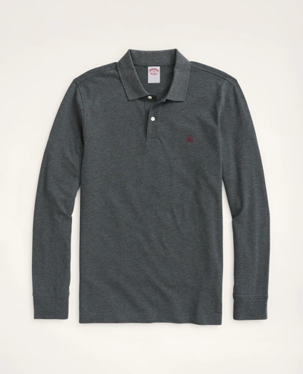 Golden Fleece® Big & Tall Stretch Supima® Long-Sleeve Polo Shirt, image 1