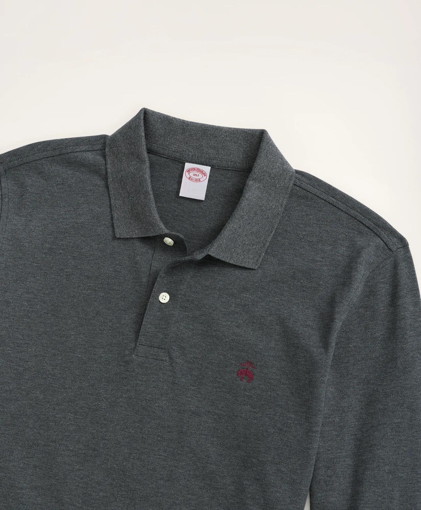 Golden Fleece® Big & Tall Stretch Supima® Long-Sleeve Polo Shirt, image 2