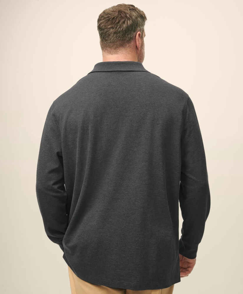 Golden Fleece® Big & Tall Stretch Supima® Long-Sleeve Polo Shirt, image 3