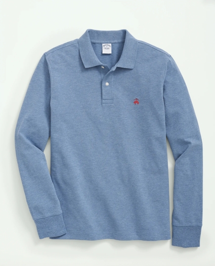 Golden Fleece® Big & Tall Stretch Supima® Long-Sleeve Polo Shirt, image 1