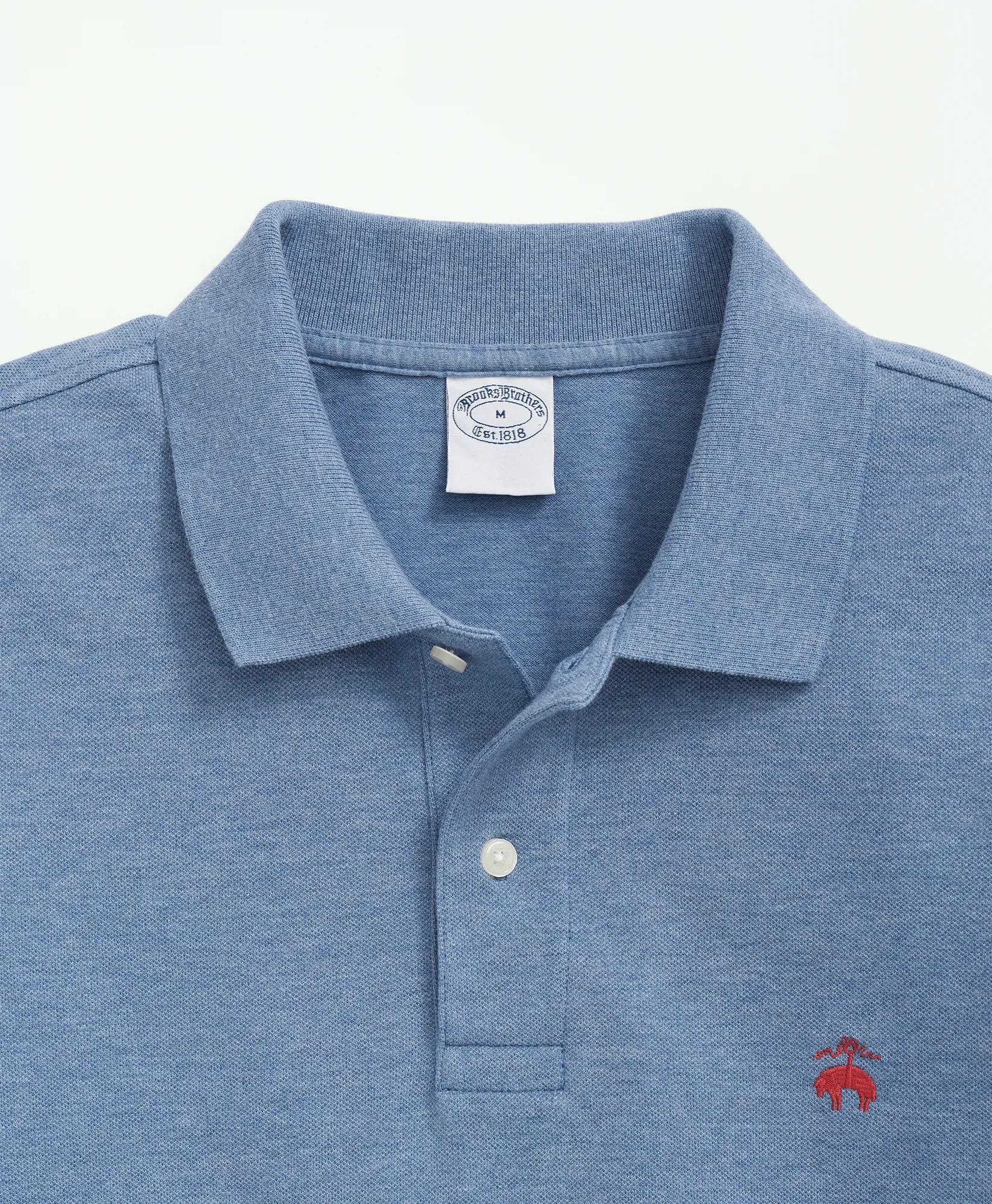 Golden Fleece® Big & Tall Stretch Supima® Long-Sleeve Polo Shirt, image 2