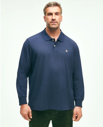 Golden Fleece® Big & Tall Stretch Supima® Long-Sleeve Polo Shirt, image 3