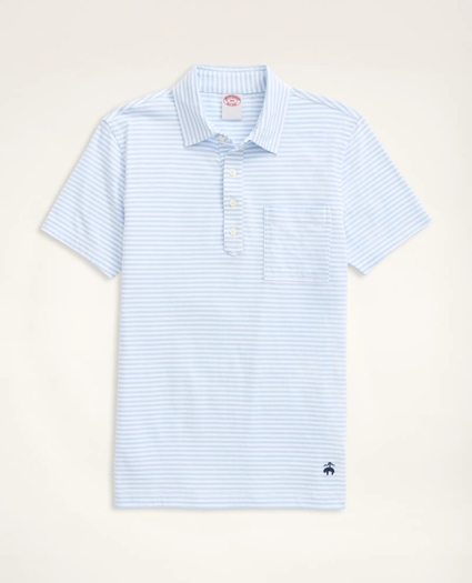 Big & Tall Vintage Jersey Feeder Stripe Polo Shirt, image 1