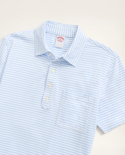 Big & Tall Vintage Jersey Feeder Stripe Polo Shirt, image 2