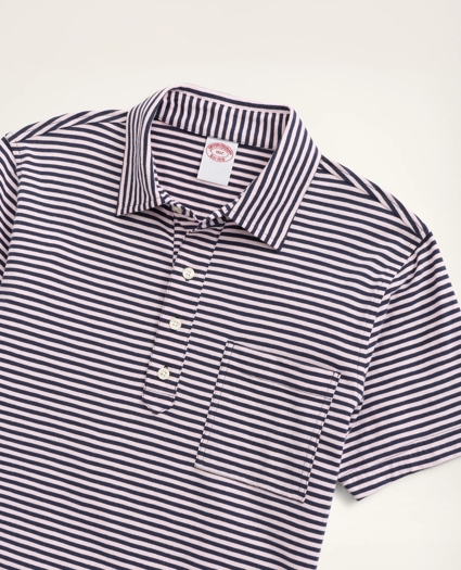 Big & Tall Vintage Jersey Feeder Stripe Polo Shirt, image 2