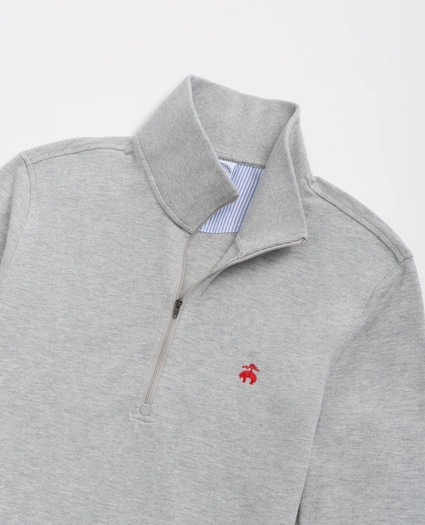 Big & Tall Supima® Cotton Pique Half-Zip Polo Shirt, image 2