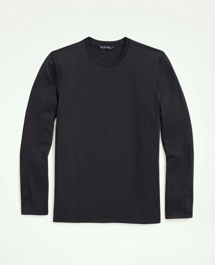 Big & Tall Supima® Cotton Long-Sleeve Logo T-Shirt, image 1