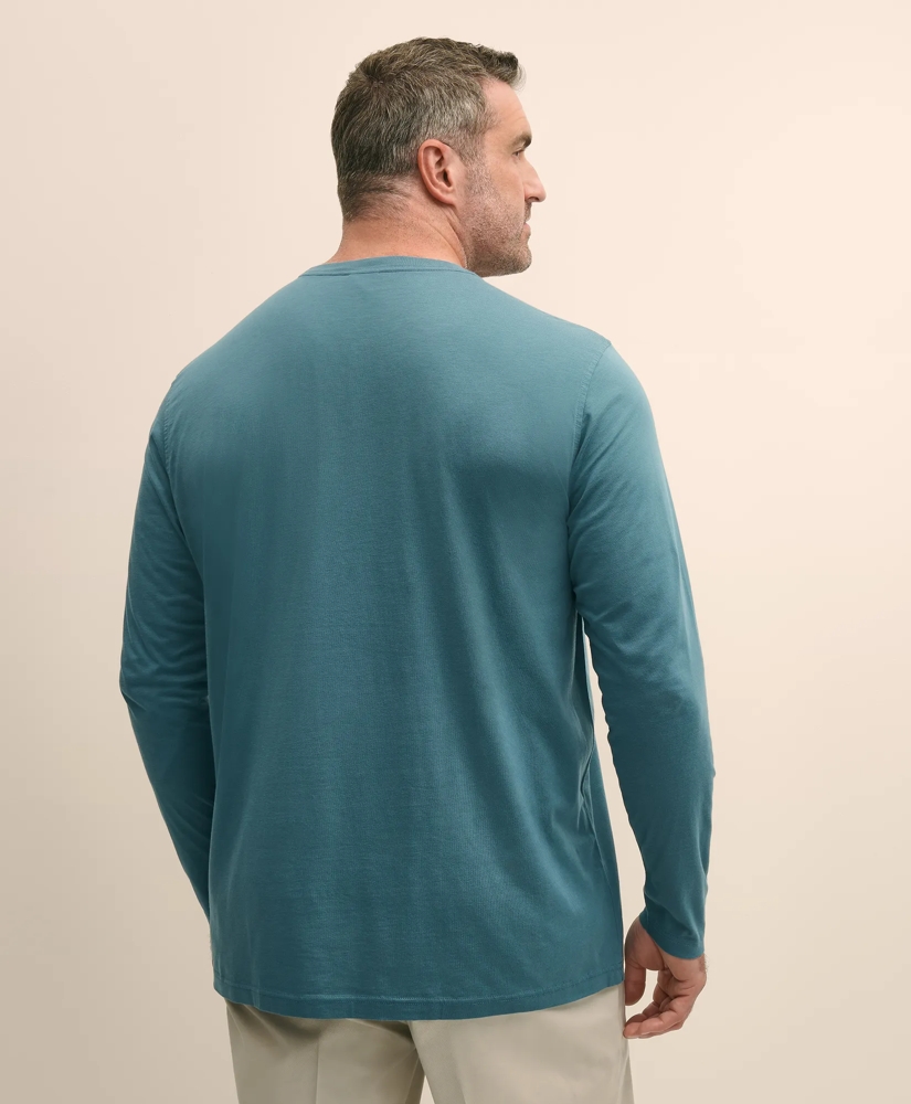 Big & Tall Supima® Cotton Long-Sleeve Logo T-Shirt, image 4