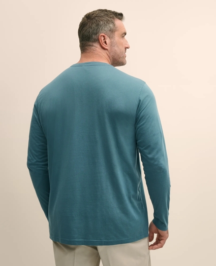 Big & Tall Supima® Cotton Long-Sleeve Logo T-Shirt, image 4